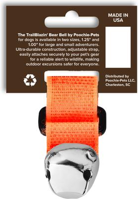 Show full view: Poochie-Pets TrailBlazin' Dog Collar Bear Bell, Orange, Small slide 3 of 7