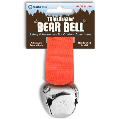 Poochie-Pets Poochie-Pets TrailBlazin' Dog Collar Bear Bell, Orange, Large