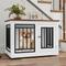 Show in main carousel: Yitahome Furniture Style Dog Crate, White, 28-in slide 1 of 6