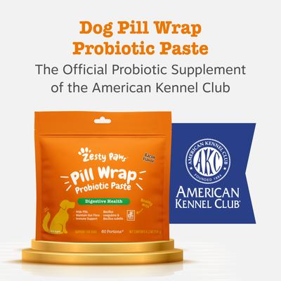 Show full view: Zesty Paws Pill Wrap Probiotic Paste Bacon Flavored Digestive Supplement for Dogs, 4.2-oz pouch slide 9 of 12