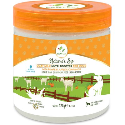 Pawfect Pawfect Nature Sip Goat Milk Powder with Pumpkin, Apple & Cinnamon Grain-Free Dog Food Topper & Liquid Treat, 4.23-oz jar