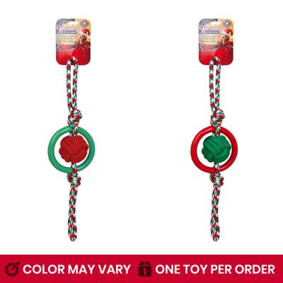 Show full view: Bow-Wow Pet Christmas Holiday Rope Dog Tug Toy slide 2 of 2