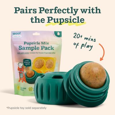 Show full view: Woof Pupsicle Mix Sample Pack Lickable Dog Treats, 6-oz bag slide 5 of 11