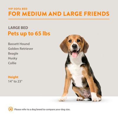 Show full view: Moots Personalized VIP Microsuede Oak Couch Dog Bed with Removable Cover, Chocolate, Large slide 7 of 7