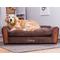 Show in main carousel: Moots Personalized VIP Microsuede Oak Couch Dog Bed with Removable Cover, Chocolate, Large slide 1 of 7