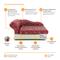 Show in main carousel: Moots Personalized Cleopatra Chaise Lounge Cat & Dog Bed with Removable Cover, Burgundy, Medium slide 5 of 7