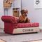 Show in main carousel: Moots Personalized Cleopatra Chaise Lounge Cat & Dog Bed with Removable Cover, Burgundy, Medium slide 1 of 7