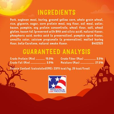 Show full view: Beggin' Pupkin Bites with Bacon Halloween Dog Treats, 6-oz pouch slide 7 of 9
