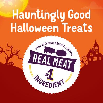 Show full view: Beggin' Pupkin Bites with Bacon Halloween Dog Treats, 6-oz pouch slide 5 of 9