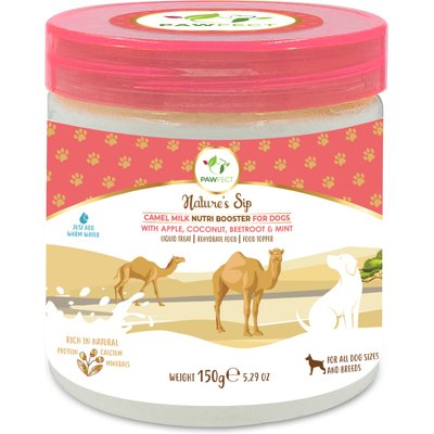 Pawfect Pawfect Nature's Sip Camel Milk Powder with Apple, Coconut, Beetroot & Mint Grain-Free Dog Food Topper & Liquid Treat, 5.29-oz jar