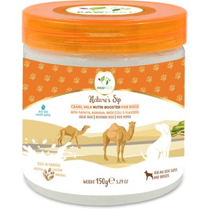 Pawfect Nature's Sip Camel Milk Powder with Papaya, Banana, Broccoli & Flaxseed Grain-Free Dog Food Topper & Liquid Treat, 5.29-oz jar