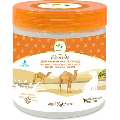 Pawfect Pawfect Nature's Sip Camel Milk Powder with Papaya, Banana, Broccoli & Flaxseed Grain-Free Dog Food Topper & Liquid Treat, 5.29-oz jar