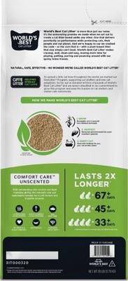 Show full view: World's Best Comfort Care Unscented Clumping Corn Litter, 28-lb bag slide 3 of 12
