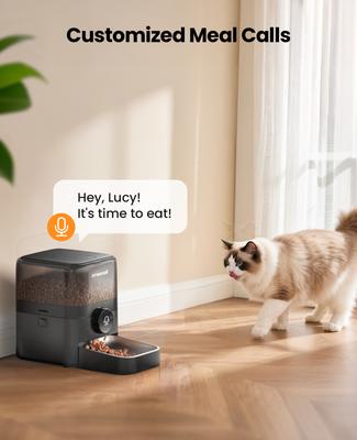 Show full view: OneIsAll Cordless Wi-Fi Automatic Cat Feeder, 12 cups, Medium slide 5 of 11