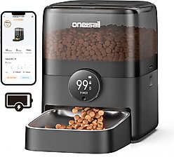 OneIsAll Cordless Wi-Fi Automatic Cat Feeder, 12 cups, Medium