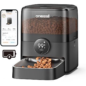 OneIsAll Cordless Wi-Fi Automatic Cat Feeder, 12 cups, Medium