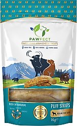 Pawfect Himalayan Cheese Puff Strips All Natural Grain-Free High-Protein Crunchy Dog Training Treat, 2.47-oz bag