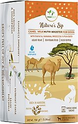 Pawfect Nature's Sip Camel Milk Powder with Papaya, Banana, Broccoli & Flaxseed Grain-Free Dog Food Topper & Liquid Treat, 5.29-oz carton