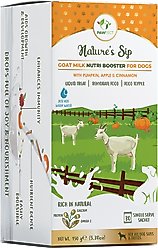 Pawfect Nature Sip Goat Milk Powder with Pumpkin, Apple & Cinnamon Grain-Free Dog Food Topper & Liquid Treat, 5.29-oz carton