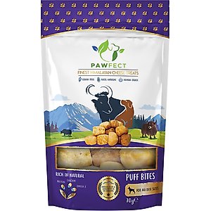 Pawfect Himalayan Cheese Puff Bites All Natural Grain-Free High-Protein Crunchy Dog Training Treat, 2.47-oz bag