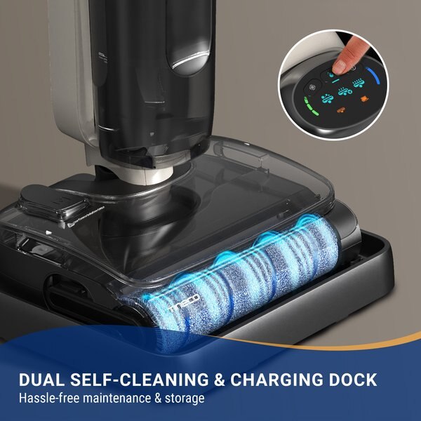 Tineco GO H2O HammerHead MessDetect Complete Cordless Mop & Vacuum Cleaner, Black