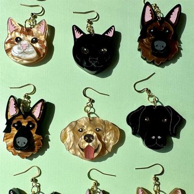 Show full view: Not Picasso German Shepherd Earrings slide 5 of 6
