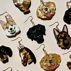 Not Picasso Black Lab Earrings slide 2 of 5