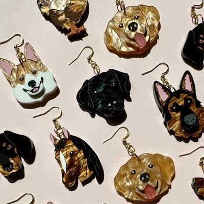 Show full view: Not Picasso Black Lab Earrings slide 3 of 5