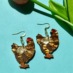 Not Picasso Chicken Earrings