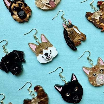 Show full view: Not Picasso Corgi Earrings slide 5 of 7
