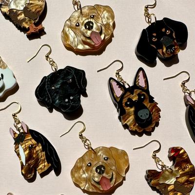 Show full view: Not Picasso Dachshund Earrings slide 4 of 4