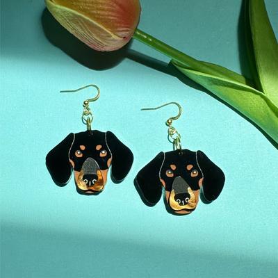 Show full view: Not Picasso Dachshund Earrings slide 3 of 4