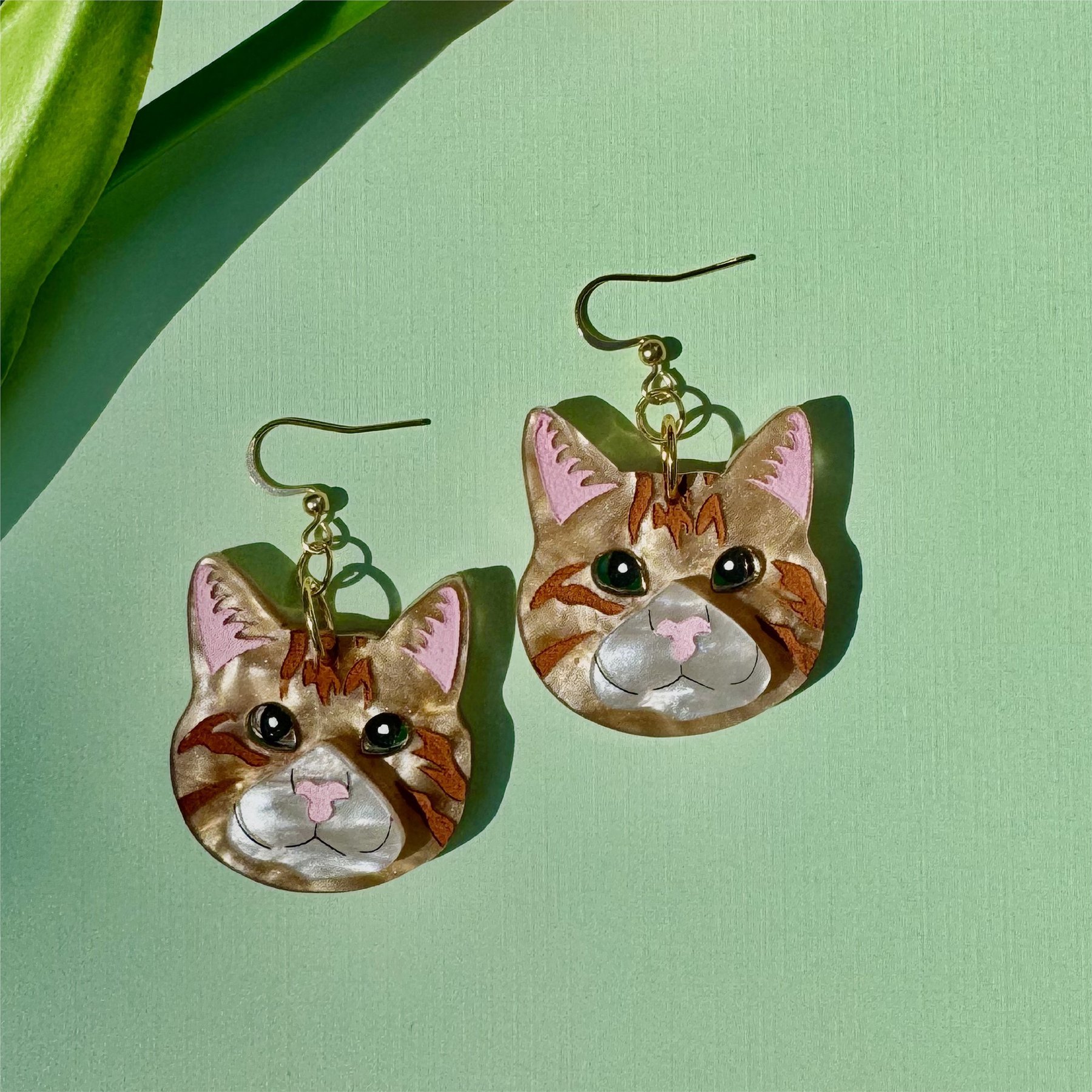 Not Picasso Tabby Cat Earrings