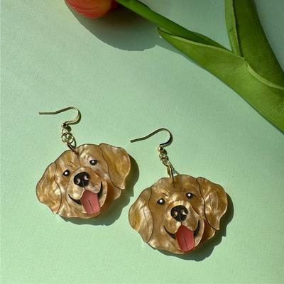 Show full view: Not Picasso Golden Retriever Earrings slide 3 of 7