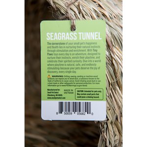 Small Pet Select Tiny Paws Small Pet Seagrass Tunnel, Brown