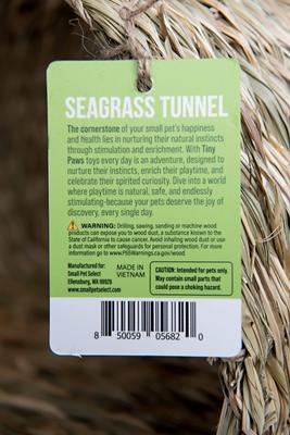 Show full view: Small Pet Select Tiny Paws Small Pet Seagrass Tunnel, Brown slide 4 of 5