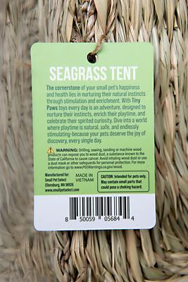 Show full view: Small Pet Select Tiny Paws Small Pet Seagrass Tent, Brown slide 4 of 5