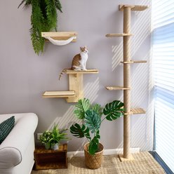 FUKUMARU 81-in Jute Rope 5-Tier Cat Tree with Scratching Posts, Brown slide 2 of 9