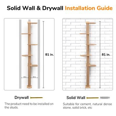 Show full view: FUKUMARU 81-in Jute Rope 5-Tier Cat Tree with Scratching Posts, Brown slide 5 of 11