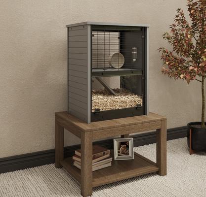 Show full view: New Age Pet ECOFLEX Cozy Critter Small Pet Villa, Grey slide 3 of 11