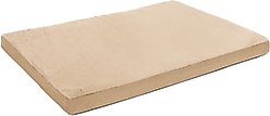 Sherry Kline Pet Collection Faux Fur Reverse To Velvet Dog Crate Mat, Taupe, 28 x 42 x 3-in