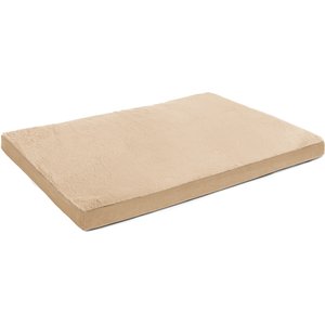 Sherry Kline Pet Collection Faux Fur Reverse To Velvet Dog Crate Mat, Taupe, 24 x 36 x 3-in