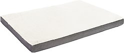 Sherry Kline Pet Collection Faux Fur Reverse To Velvet Dog Crate Mat, Natural/Grey, 28 x 42 x 3-in