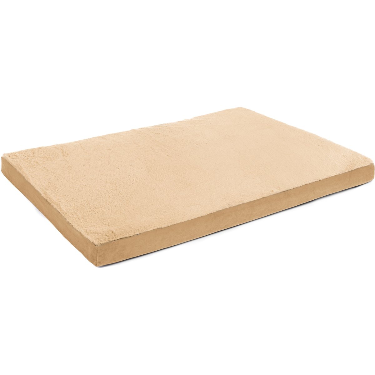 Sherry Kline Pet Collection Faux Fur Reverse To Velvet Dog Crate Mat, Caramel Gold, 24 x 36 x 3-in
