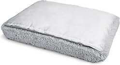 Sherry Kline Pet Collection Shaggy Fur Rectangle Dog Bed, Light Grey, 26 x 36 x 4-in