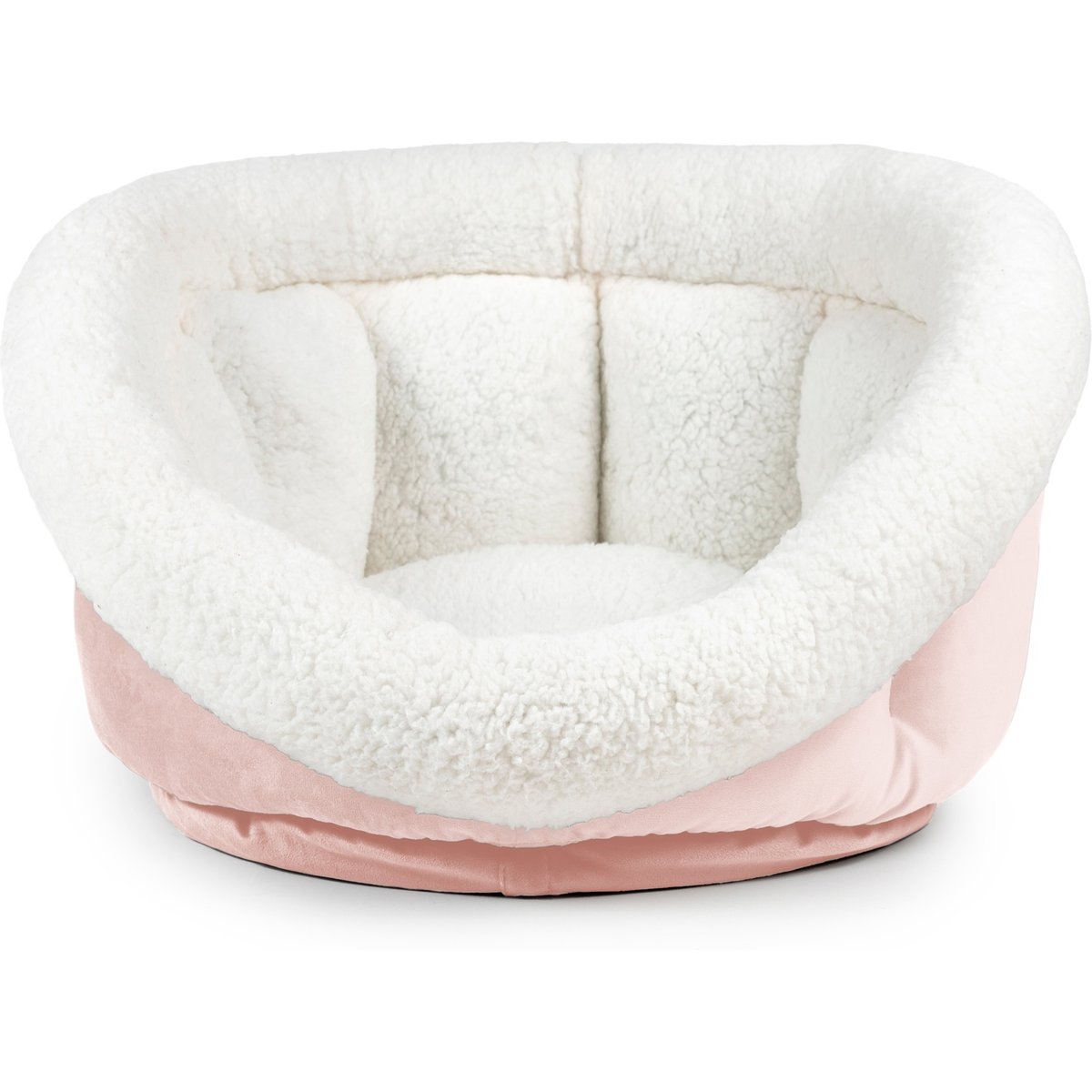 Sherry Kline Pet Collection Cuddler Cup Bolster Dog Bed, Powder Pink, Medium