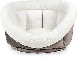 Sherry Kline Pet Collection Cuddler Cup Bolster Dog Bed, Grey, Medium