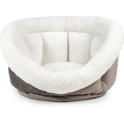 Sherry Kline Pet Collection Sherry Kline Pet Collection Cuddler Cup Bolster Dog Bed, Grey, Medium