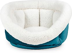 Sherry Kline Pet Collection Cuddler Cup Bolster Dog Bed, Blue, Small