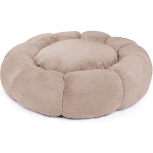 Sherry Kline Pet Collection Daisy Round Dog Bed, Taupe, 36 x 36 x 5-in